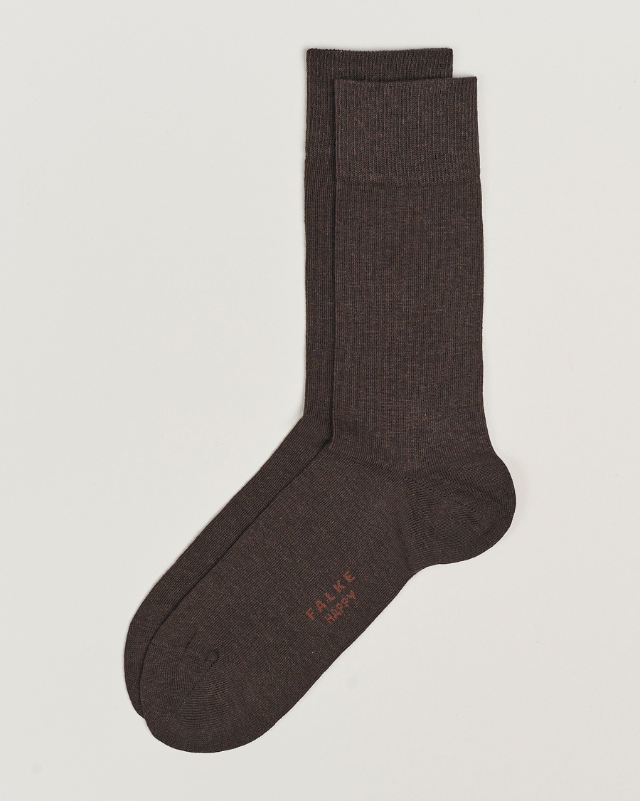 Herre | Undertøj | Falke | Happy 2-Pack Cotton Socks Dark Brown