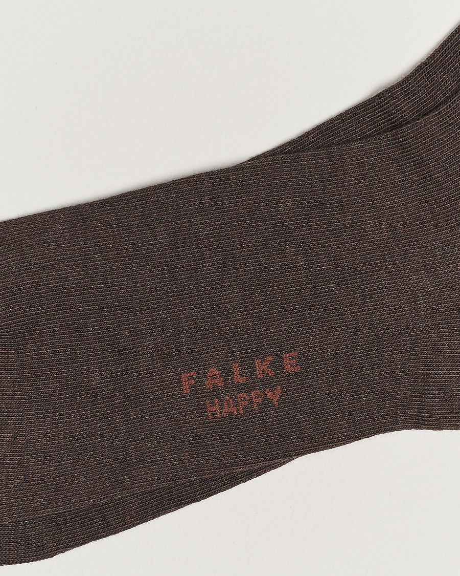 Herre | Undertøj | Falke | Happy 2-Pack Cotton Socks Dark Brown