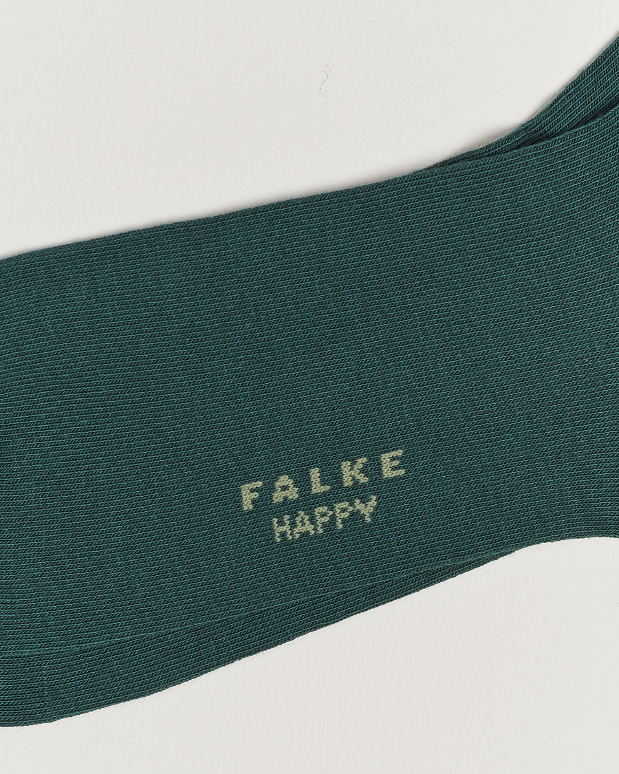 Herre | Undertøj | Falke | Happy 2-Pack Cotton Socks Hunter Green