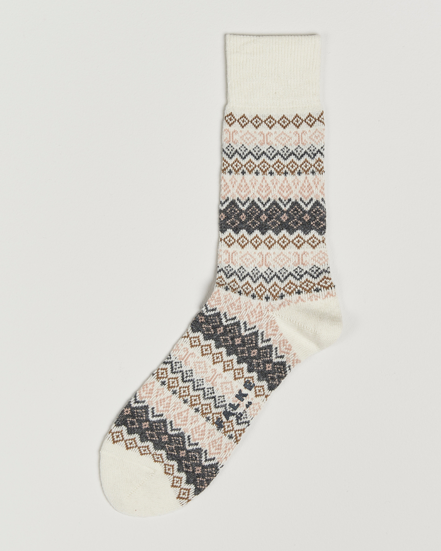 Herre | Undertøj | Falke | Aspen Fairisle Socks Off White