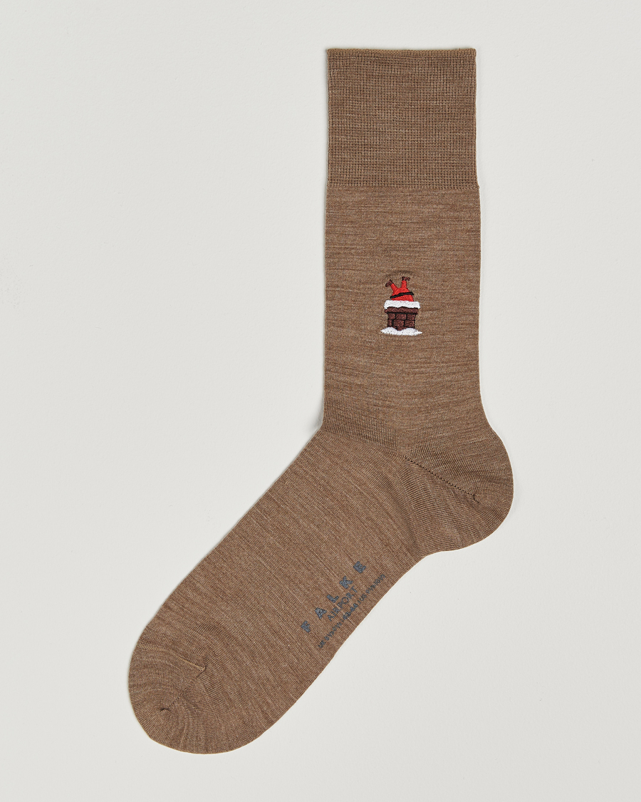 Herre | Undertøj | Falke | Airport Santa Socks Nutmeg Melange