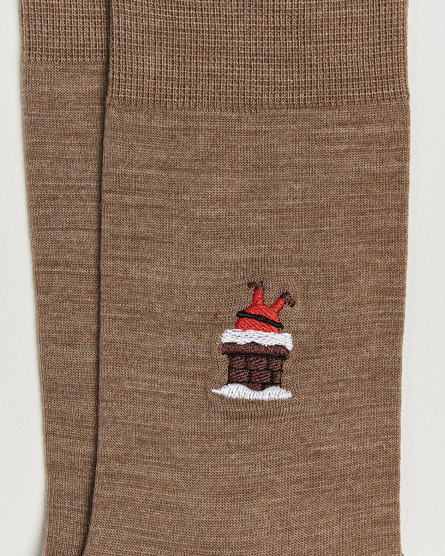 Herre | Undertøj | Falke | Airport Santa Socks Nutmeg Melange