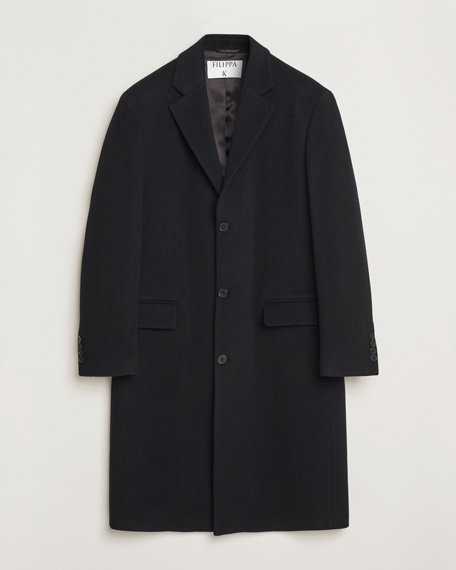 Herre | Jakker | Filippa K | Relaxed Wool Coat Black