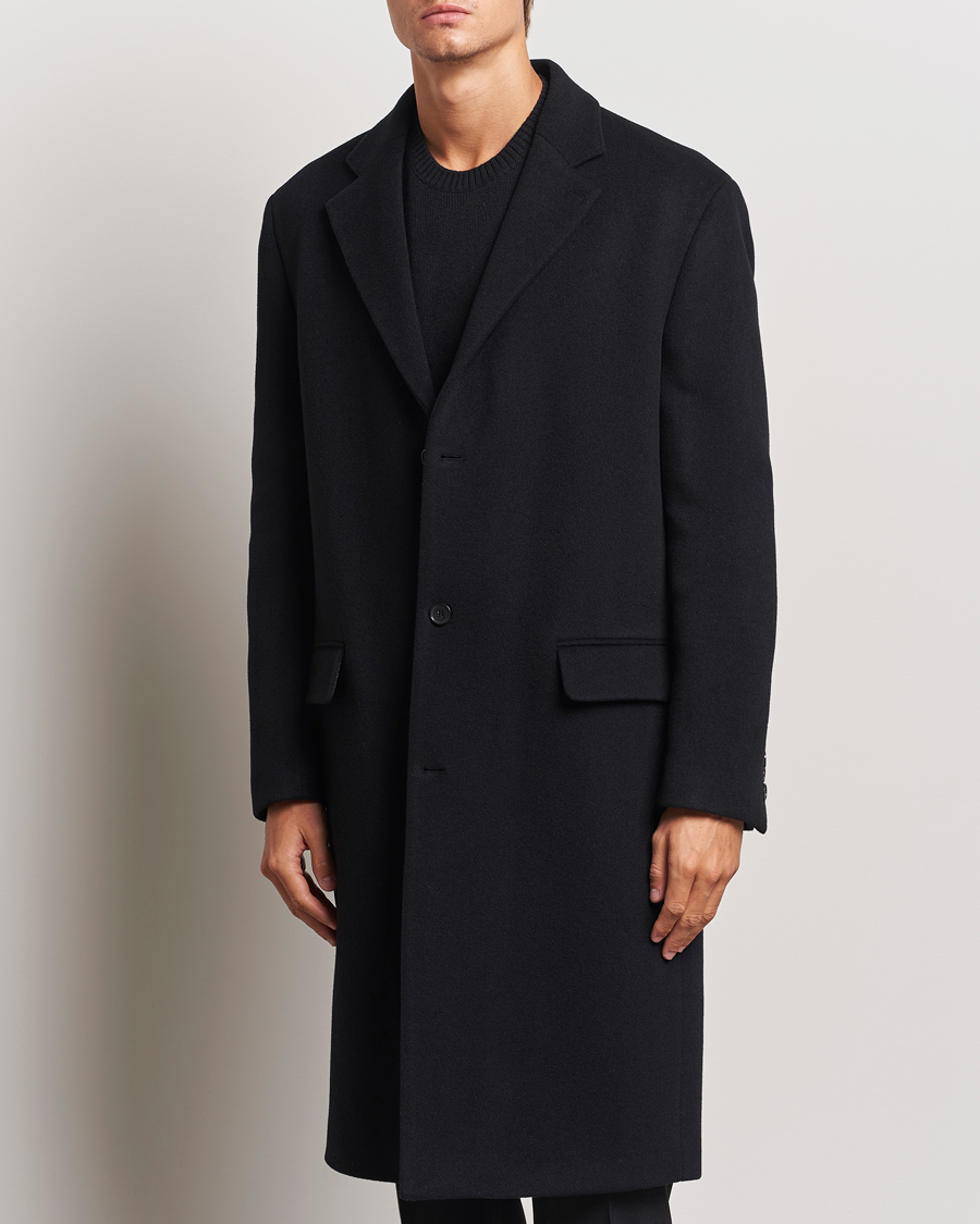 Herre | Jakker | Filippa K | Relaxed Wool Coat Black