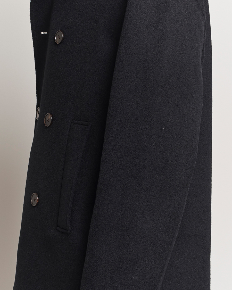 Herre | Jakker | Filippa K | Double Faced Wool Peacoat Black