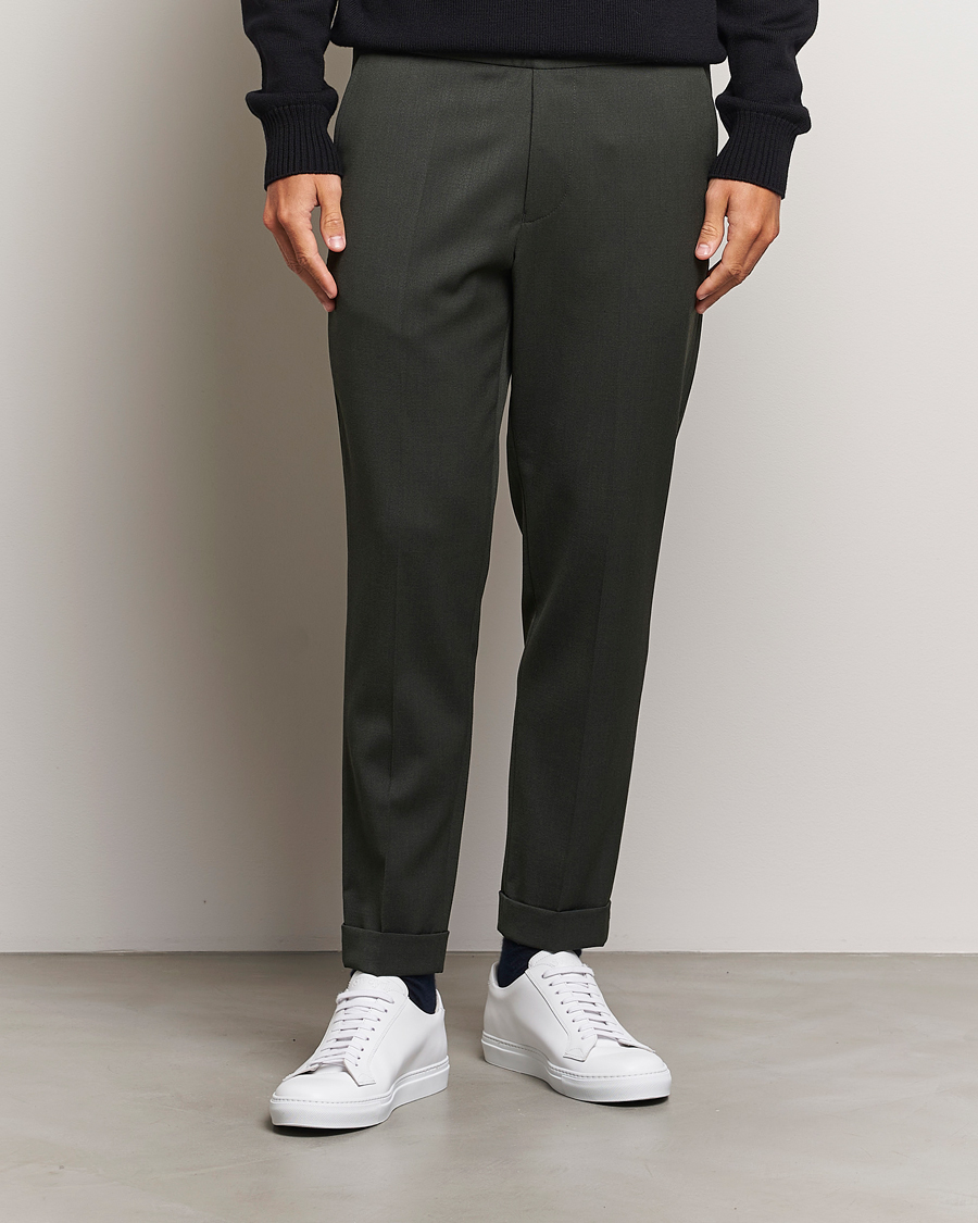 Herre | Bukser | Filippa K | Terry Wool Trousers Green Melange