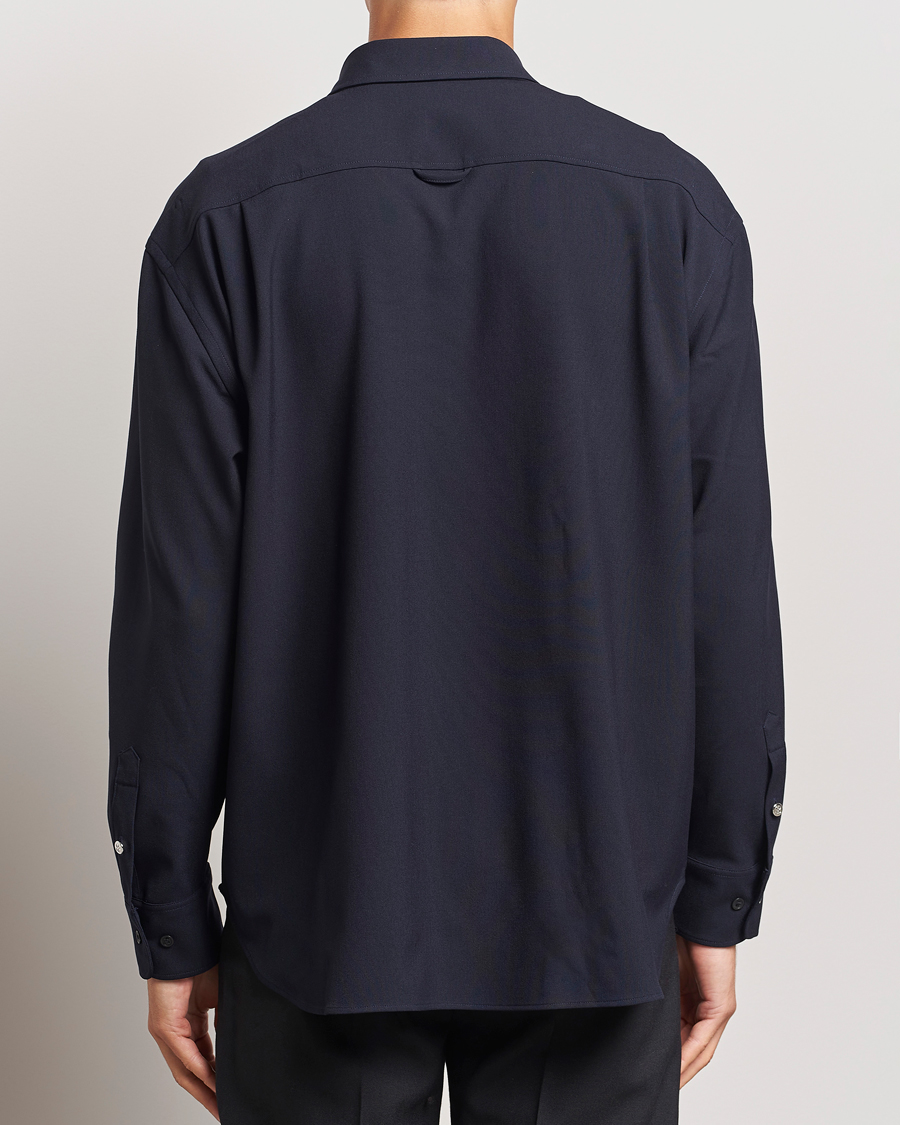 Herre | Skjorter | Filippa K | Relaxed Flannel Patch Pocket Shirt Navy