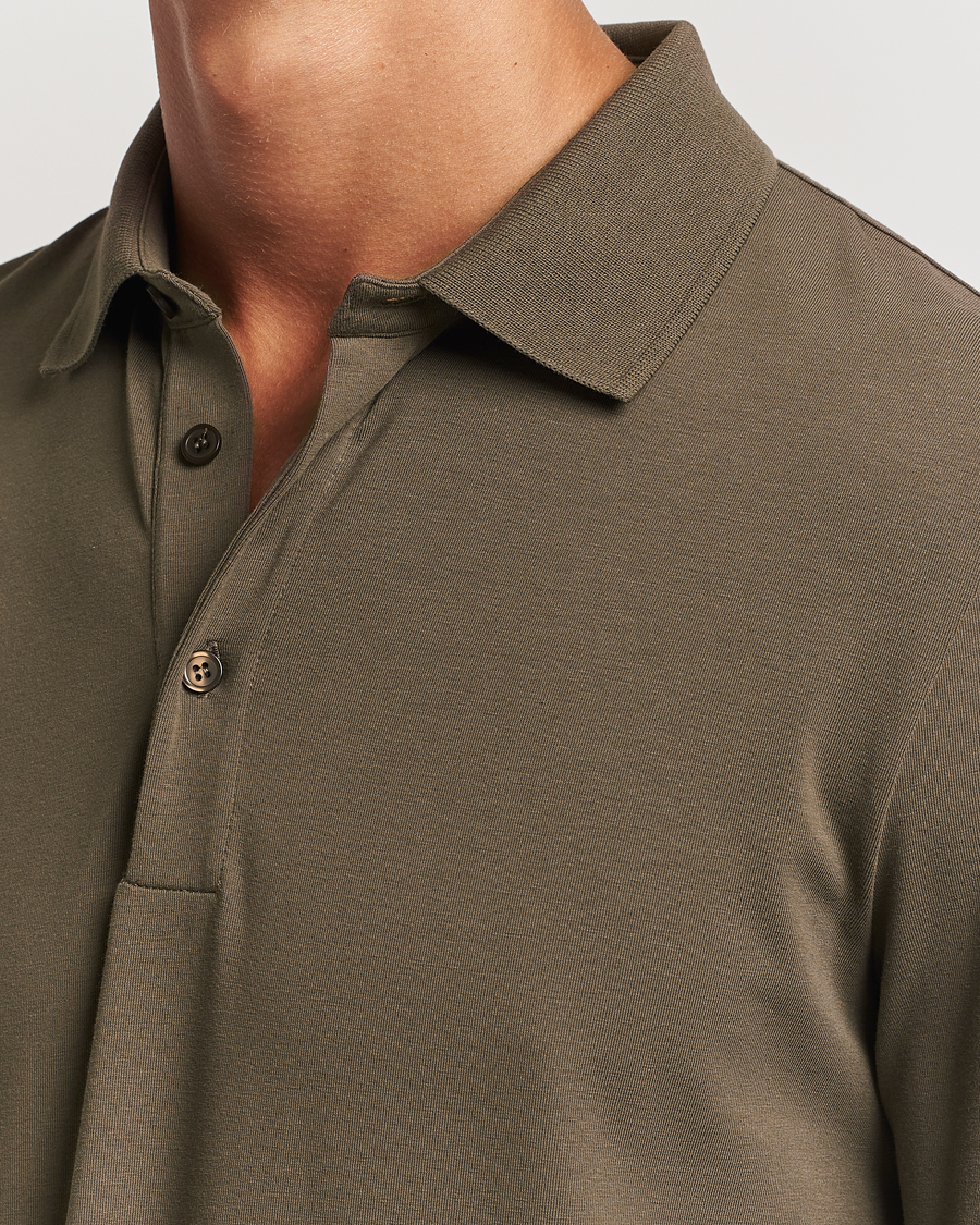 Herre | Trøjer | Filippa K | Luke Lycra Poloshirt Dark Sage