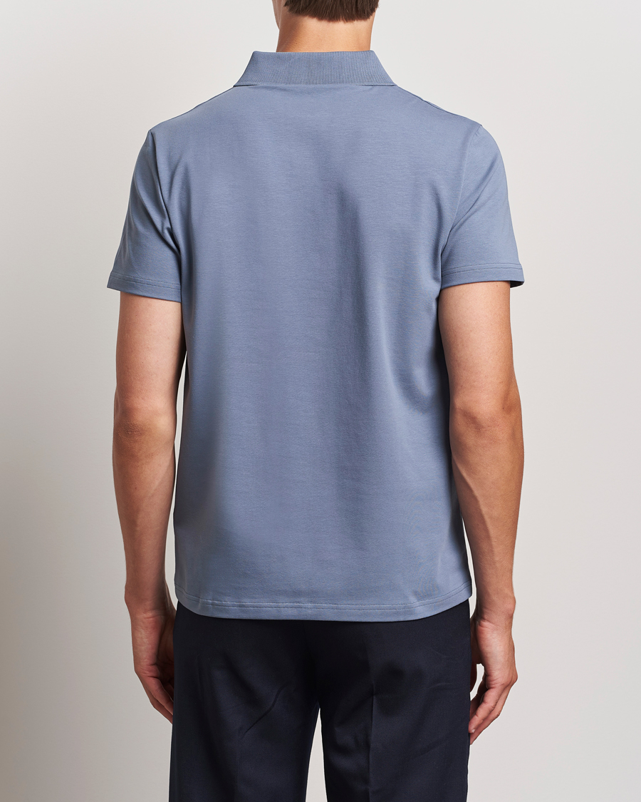 Herre | Polotrøjer | Filippa K | Soft Lycra Polo T-Shirt Grey Blue
