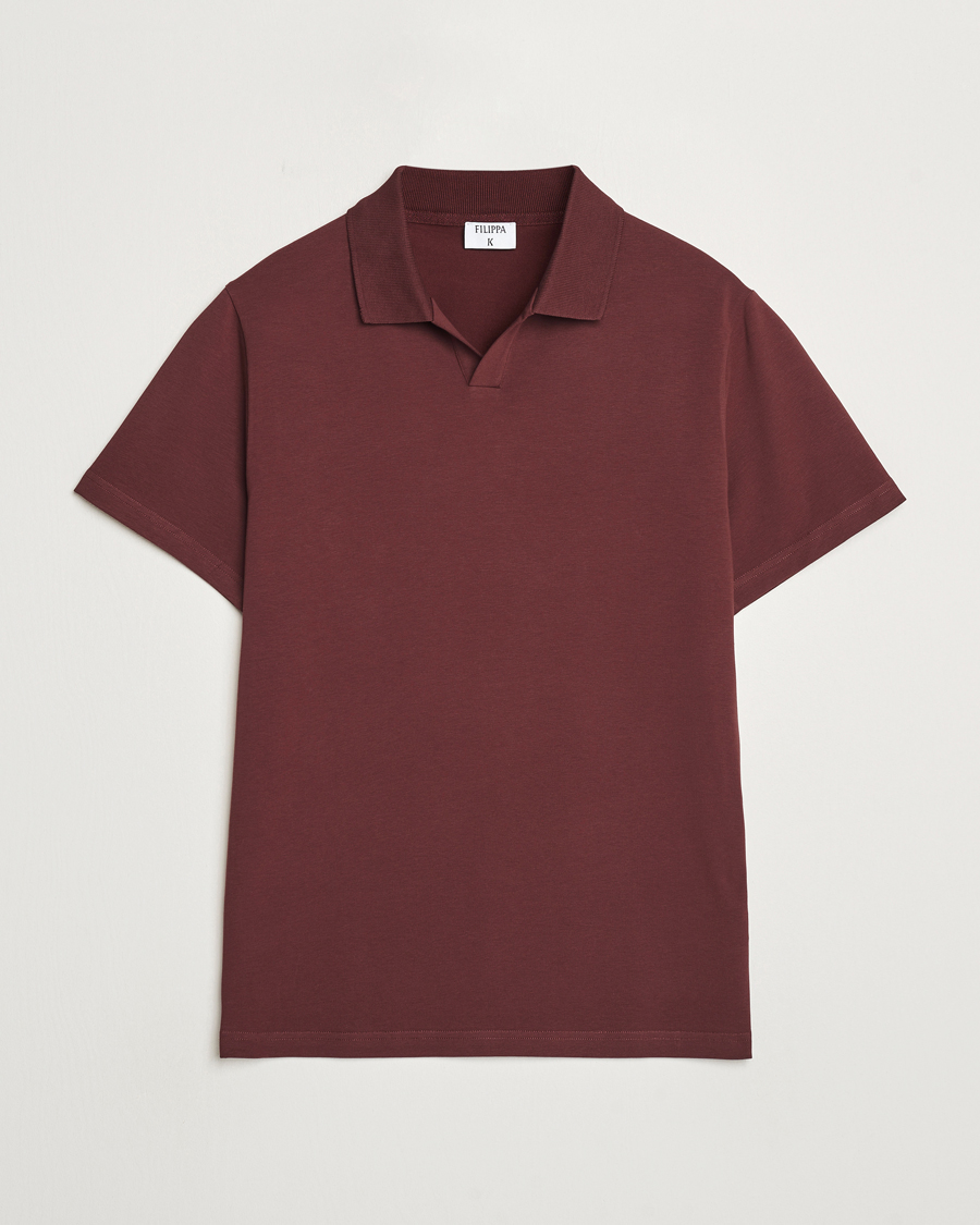 Herre | Polotrøjer | Filippa K | Soft Lycra Polo T-Shirt Mahogany Brown