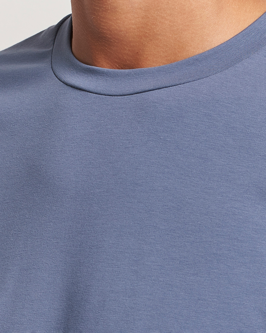 Herre | T-Shirts | Filippa K | Soft Lycra T-Shirt Grey Blue