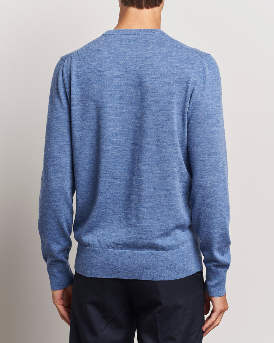 Herre | Trøjer | Filippa K | Merino Round Neck Sweater Blue Melange