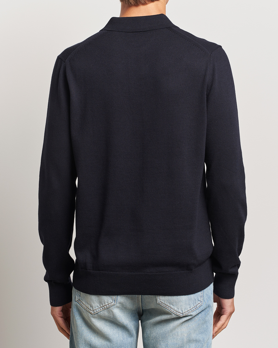 Herre | Trøjer | Fred Perry | Knitted Long Sleeve Polo Navy