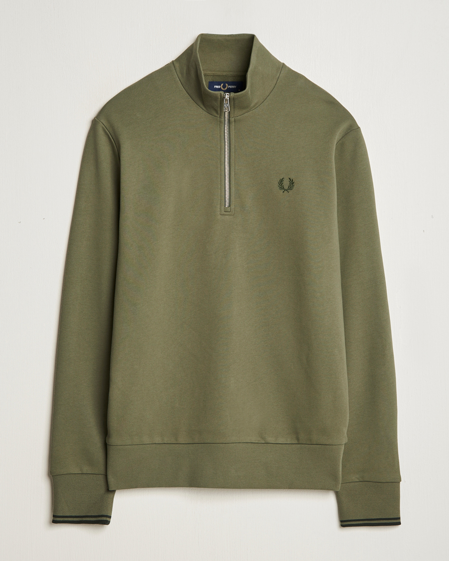 Herre | Trøjer | Fred Perry | Half Zip Sweatshirt Laurel Green