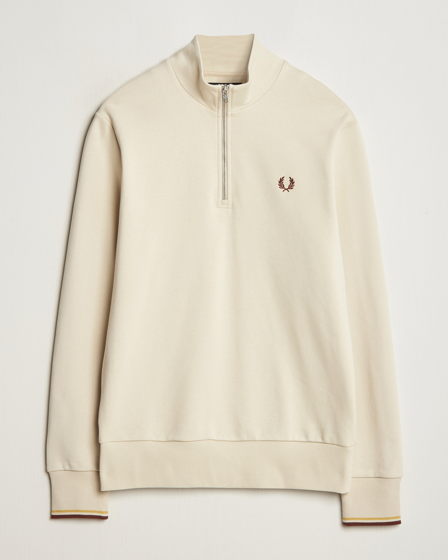 Herre | Trøjer | Fred Perry | Half Zip Sweatshirt Oatmeal