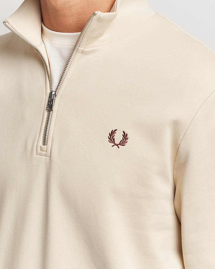 Herre | Trøjer | Fred Perry | Half Zip Sweatshirt Oatmeal