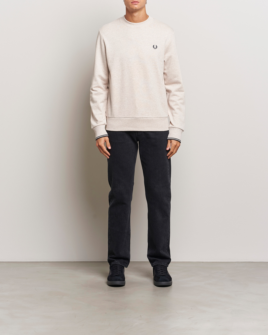 Herre | Trøjer | Fred Perry | Crew Neck Sweatshirt Oatmeal Melange