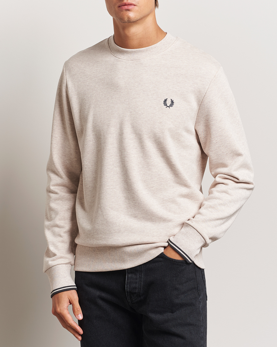 Herre | Trøjer | Fred Perry | Crew Neck Sweatshirt Oatmeal Melange