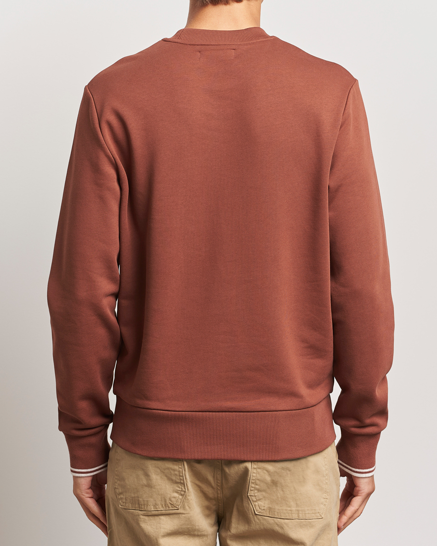 Herre | Trøjer | Fred Perry | Crew Neck Sweatshirt Whiskey Brown