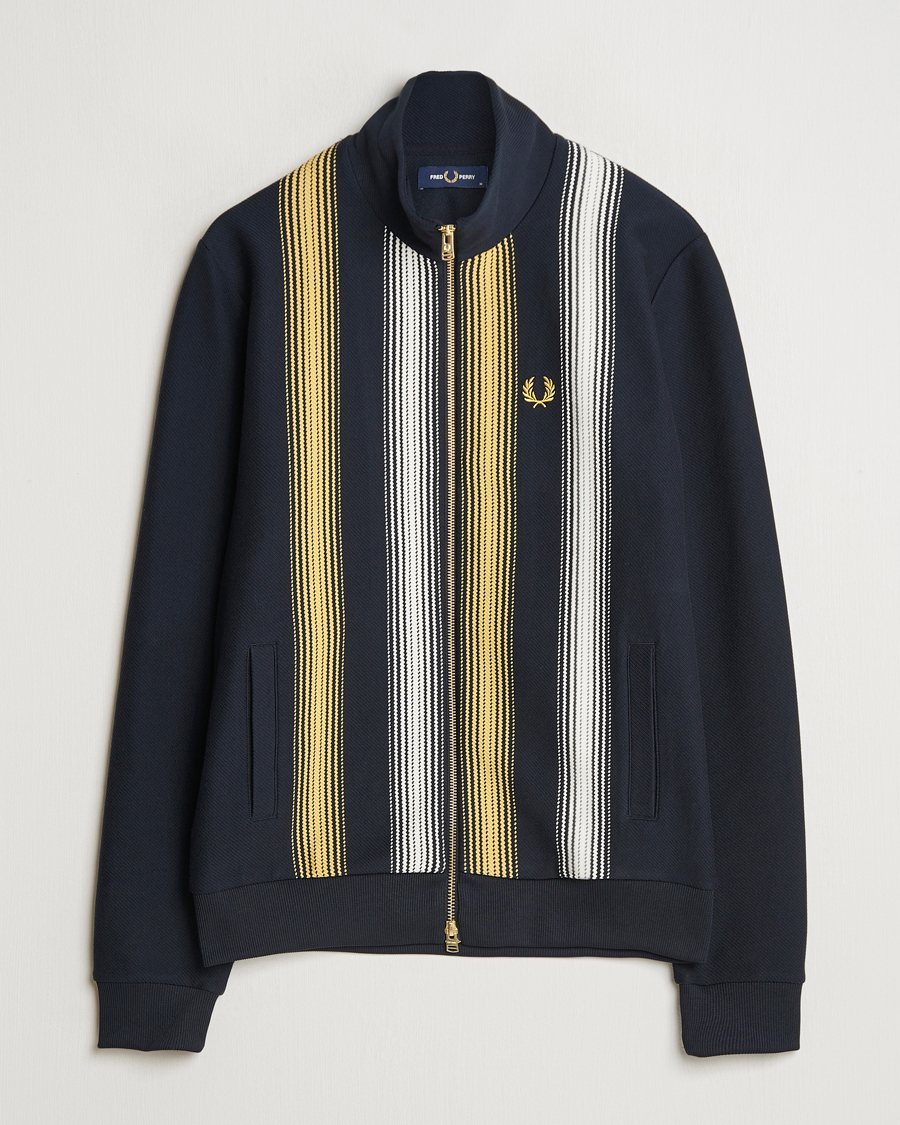 Herre | Trøjer | Fred Perry | Ombre Striped Track Jacket Navy
