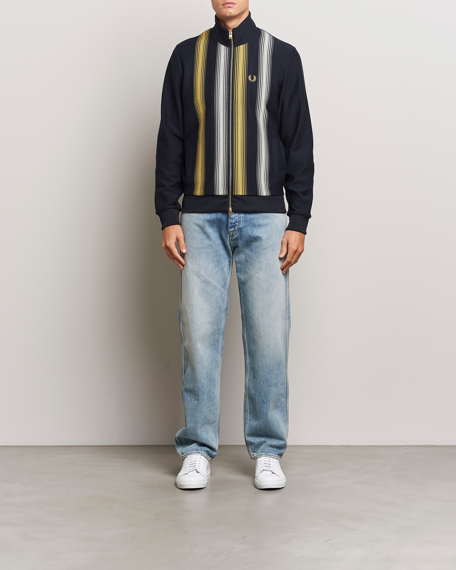 Herre | Trøjer | Fred Perry | Ombre Striped Track Jacket Navy
