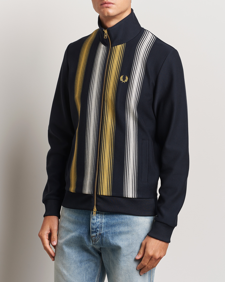Herre | Trøjer | Fred Perry | Ombre Striped Track Jacket Navy