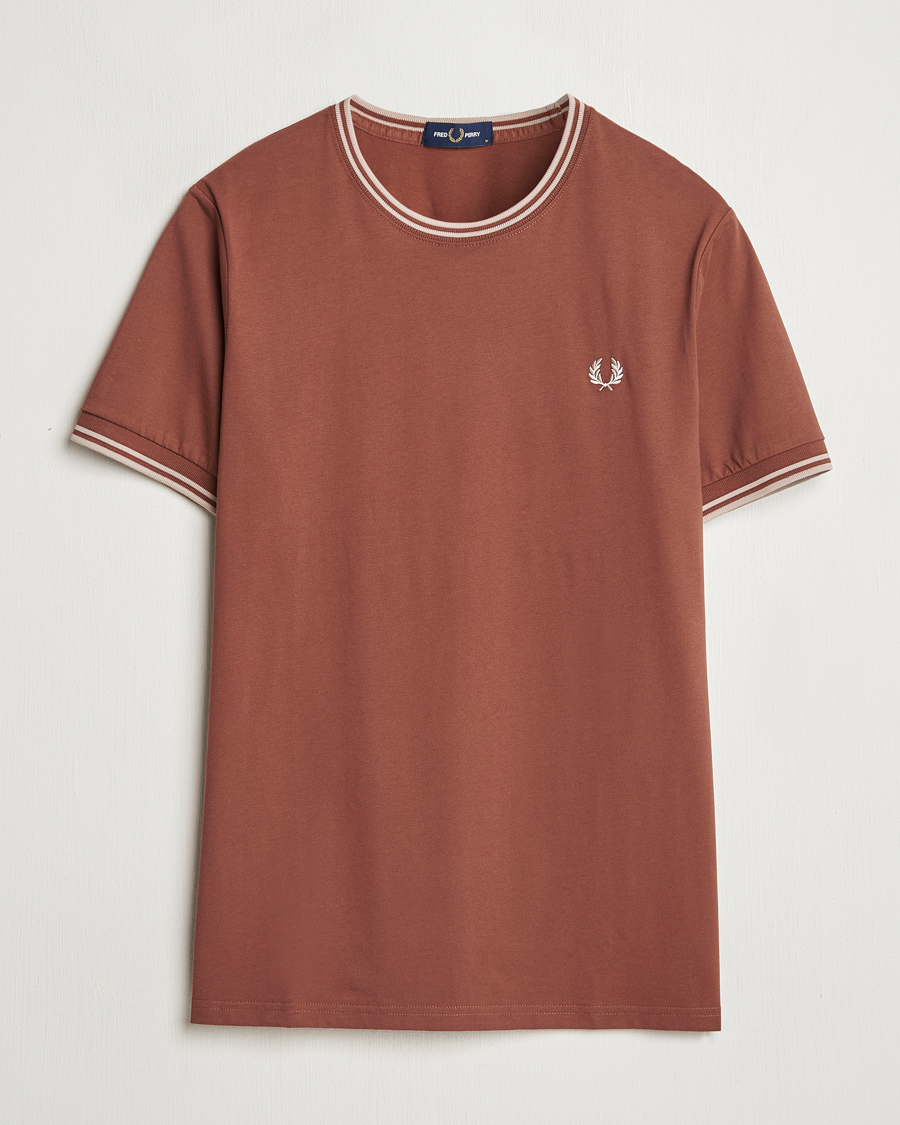 Herre | T-Shirts | Fred Perry | Twin Tipped T-Shirt Whiskey Brown