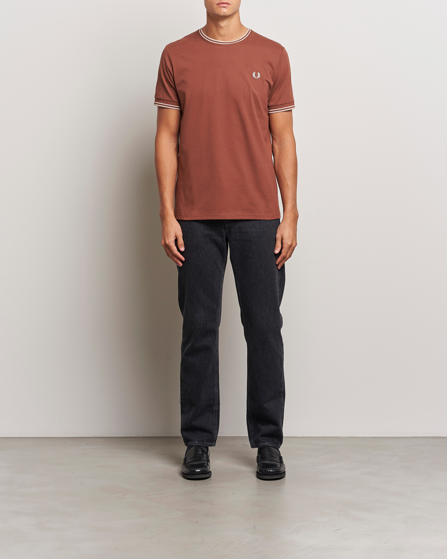 Herre | T-Shirts | Fred Perry | Twin Tipped T-Shirt Whiskey Brown
