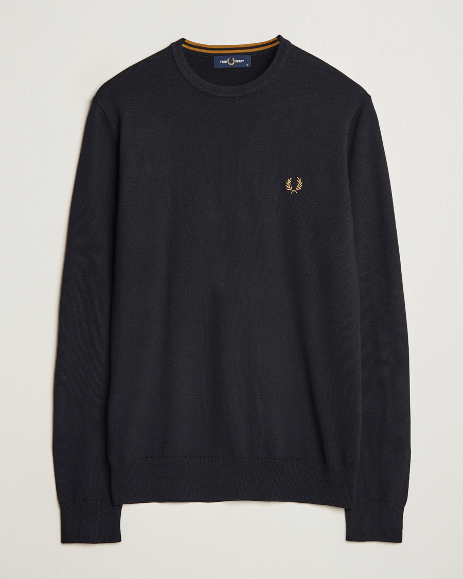 Herre | Trøjer | Fred Perry | Classic Crew Neck Jumper Navy