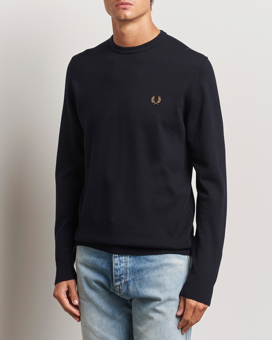 Herre | Trøjer | Fred Perry | Classic Crew Neck Jumper Navy