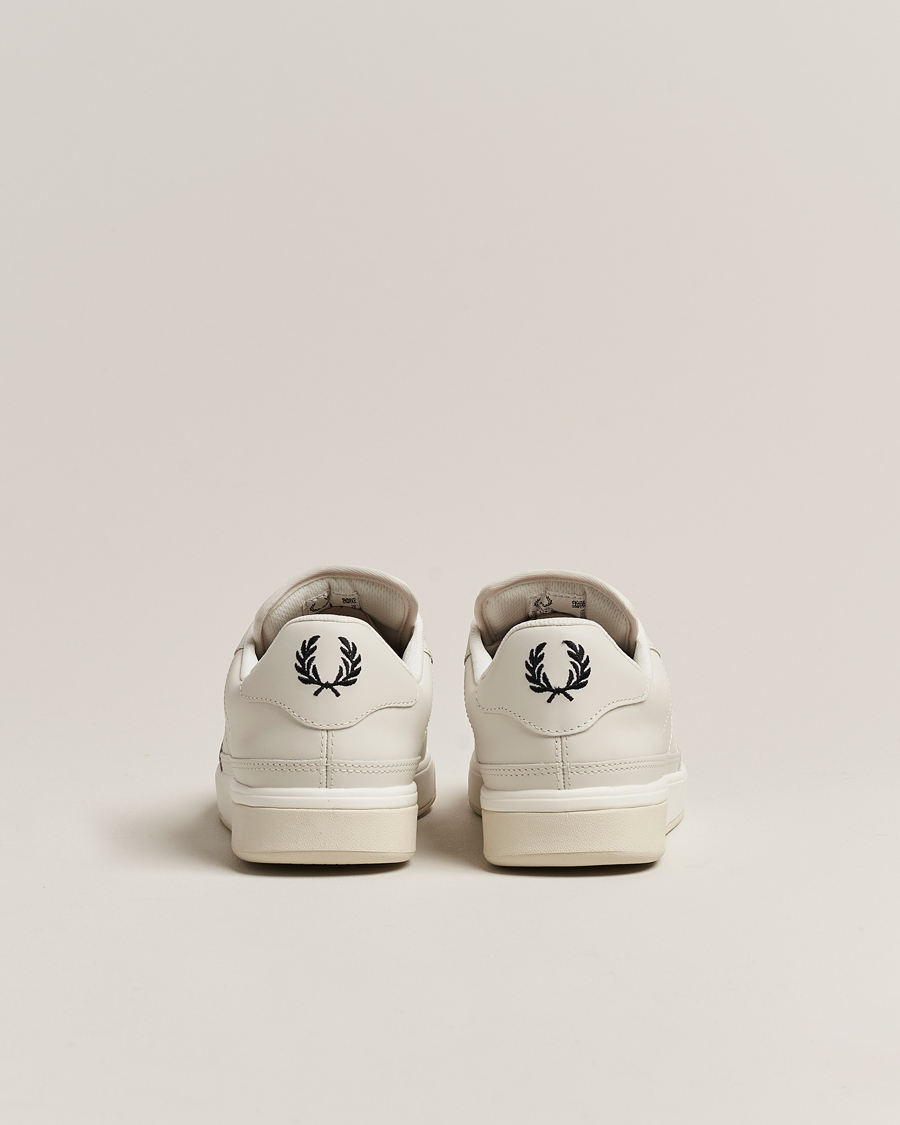 Herre | Fred Perry B300 Textured Leather Sneaker White | Fred Perry | B300 Textured Leather Sneaker White