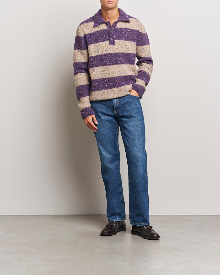 Herre | Trøjer | GANT | Barstriped Rugger Deep Plum