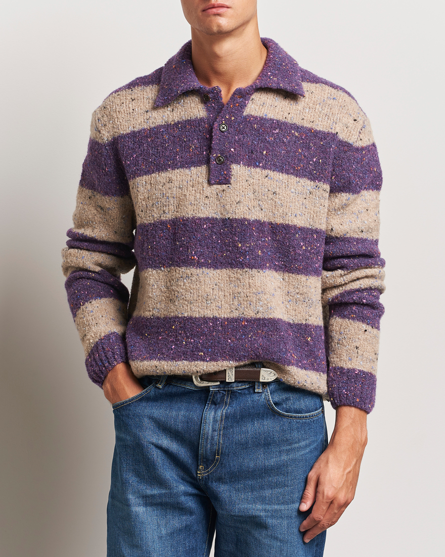 Herre | Trøjer | GANT | Barstriped Rugger Deep Plum
