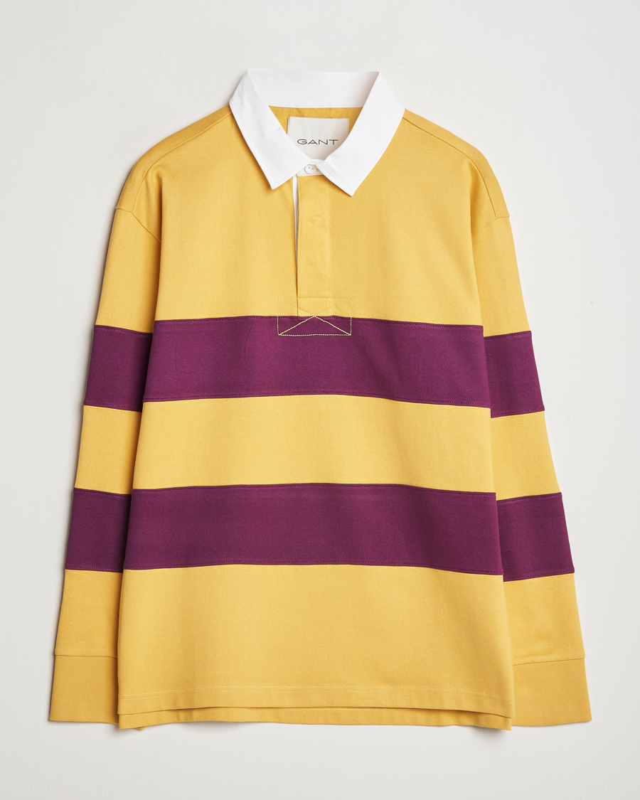 Herre | Trøjer | GANT | Block Stripe Heavy Rugger Faded Sunset