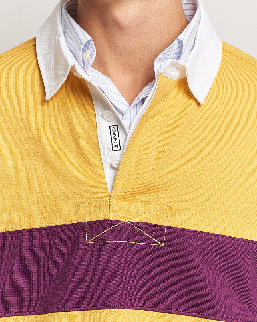 Herre | Trøjer | GANT | Block Stripe Heavy Rugger Faded Sunset