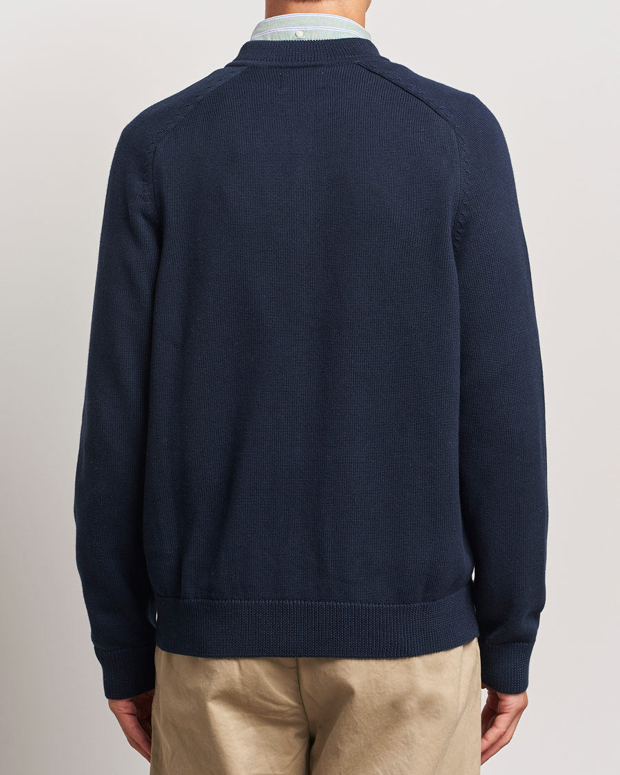 Herre | Trøjer | GANT | Casual Cotton Bomber Cardigan Evening Blue
