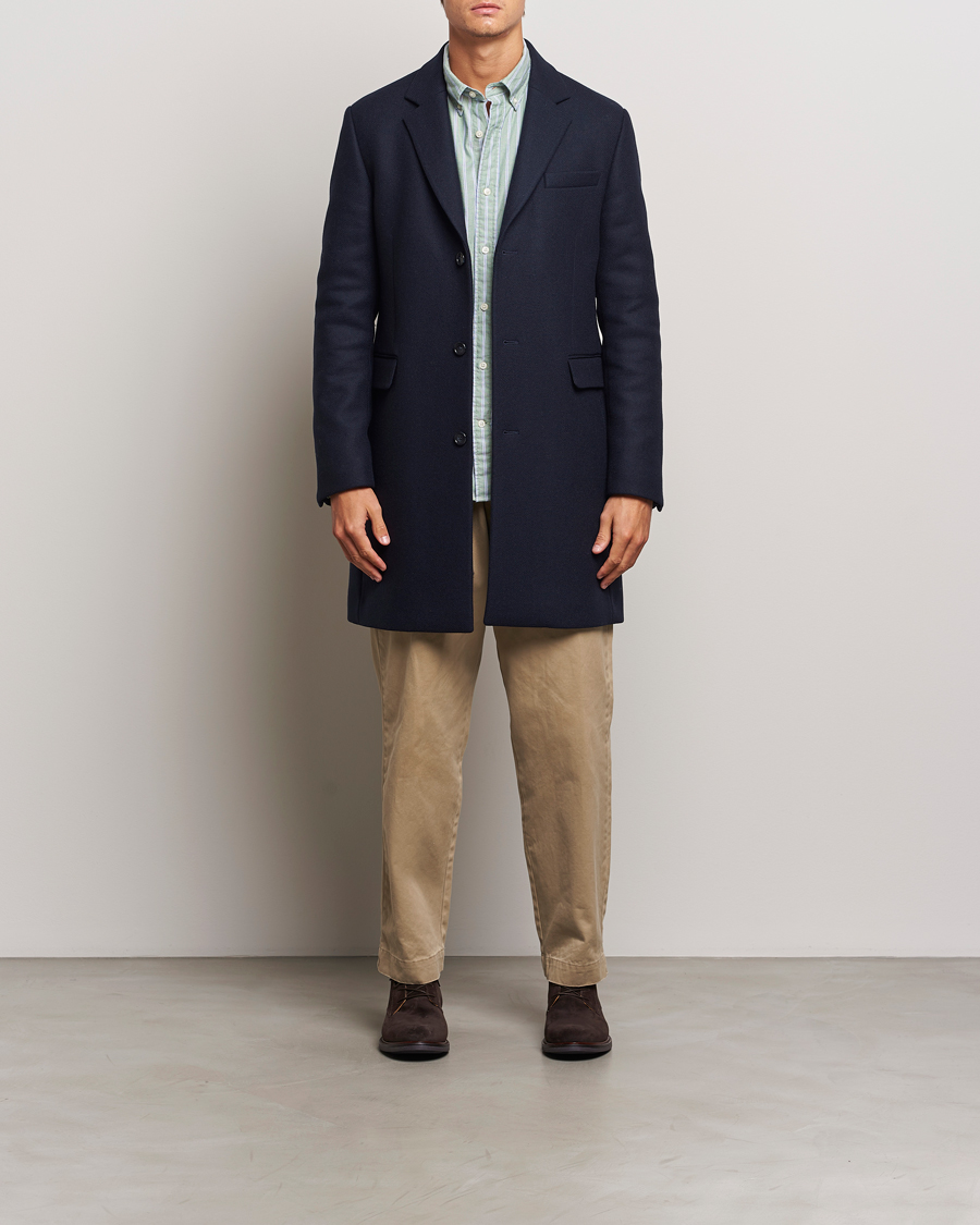Herre | Jakker | GANT | Classic Wool Coat Night Blue