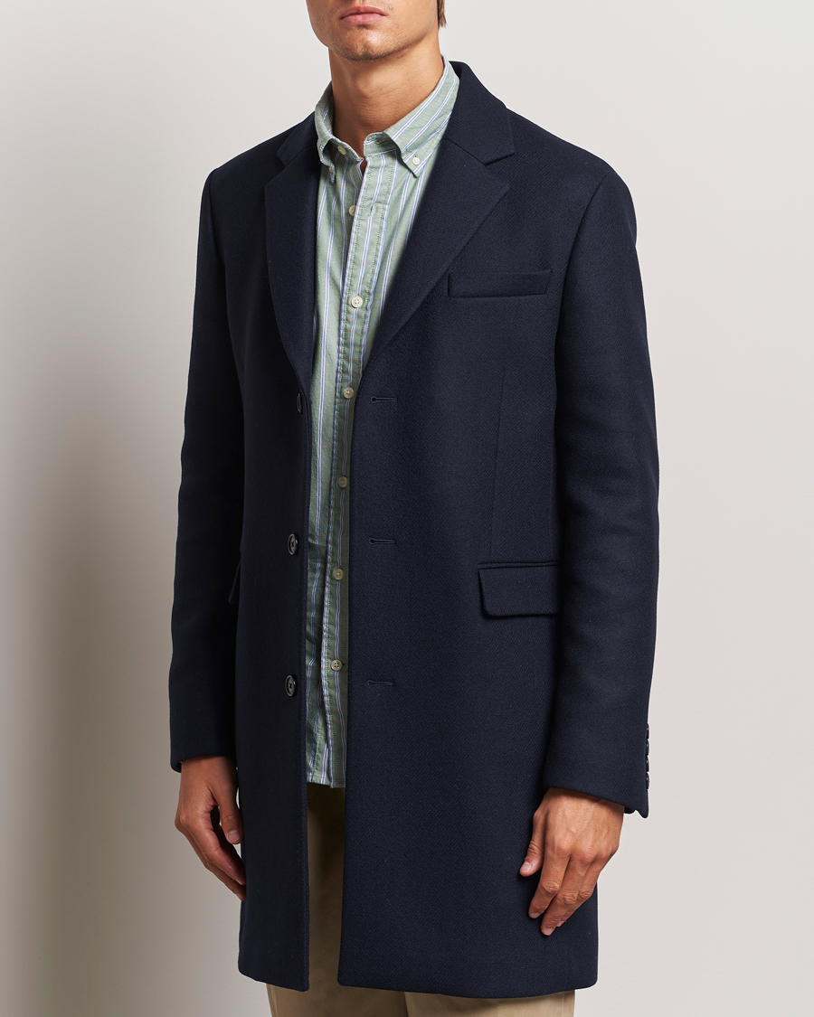 Herre | Jakker | GANT | Classic Wool Coat Night Blue