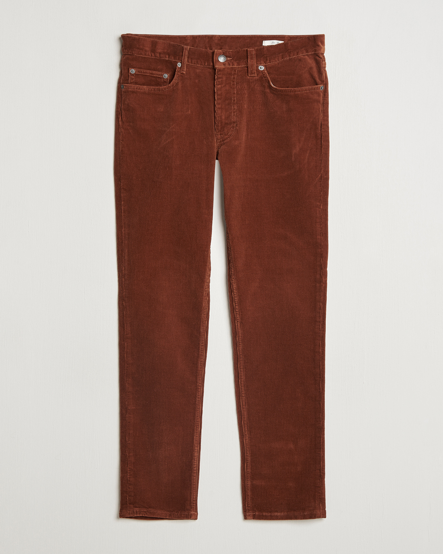 Herre | Bukser | Gant | Cord 5-Pocket Jeans Chocolate Brown