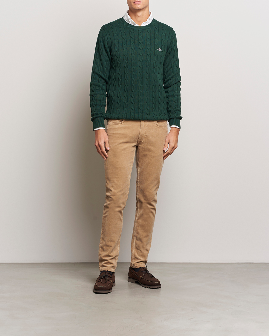 Herre | Bukser | GANT | Cord 5-Pocket Jeans Dark Khaki