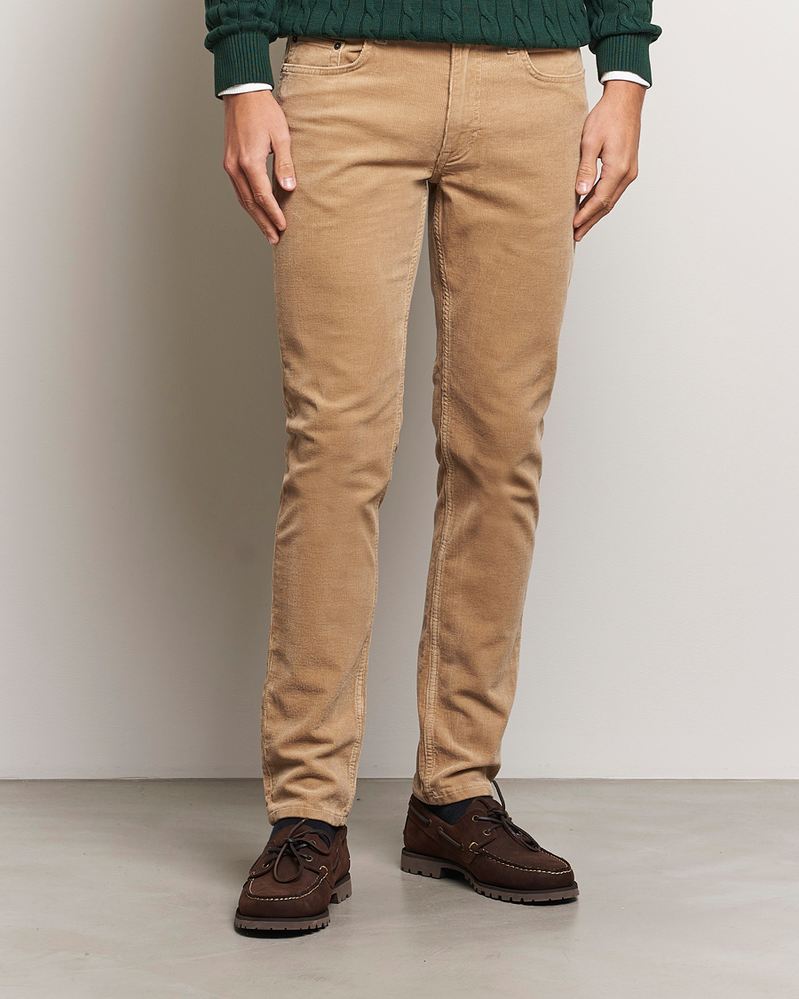 Herre | Bukser | GANT | Cord 5-Pocket Jeans Dark Khaki