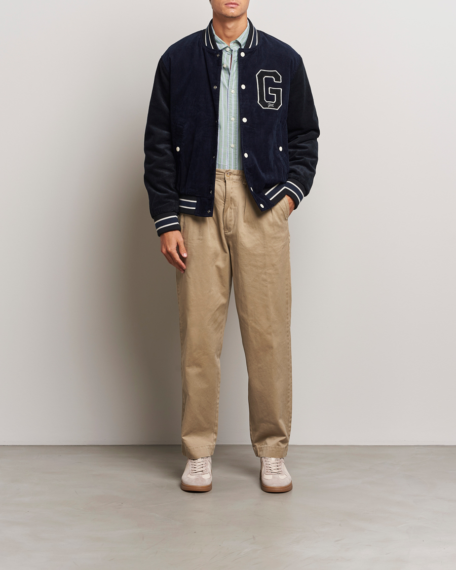Herre | Jakker | GANT | Cord Varsity Jacket Evening Blue