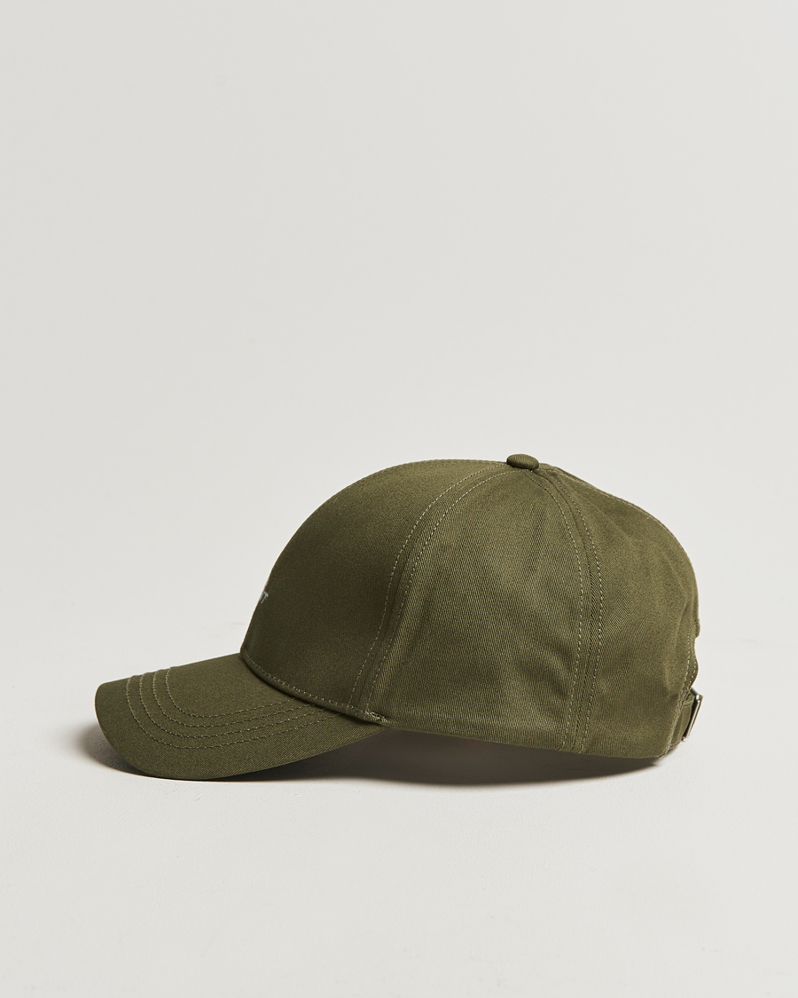 Herre | GANT High Cotton Twill Cap Juniper Green | GANT | High Cotton Twill Cap Juniper Green