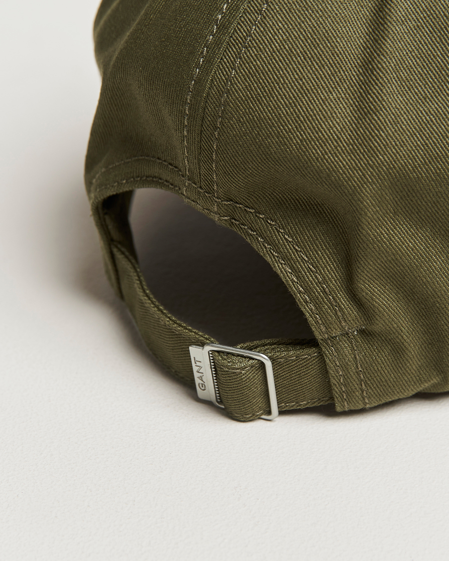 Herre | GANT High Cotton Twill Cap Juniper Green | GANT | High Cotton Twill Cap Juniper Green