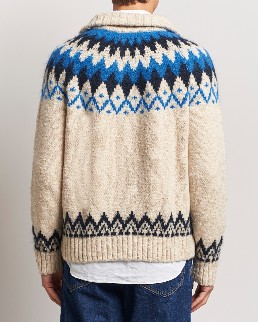 Herre | Trøjer | Gant | Jacquard Zip Cardigan Cream