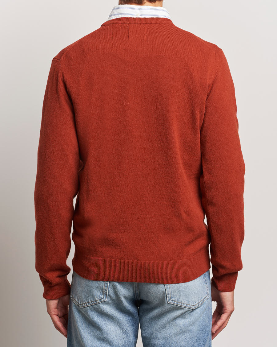 Herre | Trøjer | GANT | Lambswool Crew Neck Pullover Iron Red