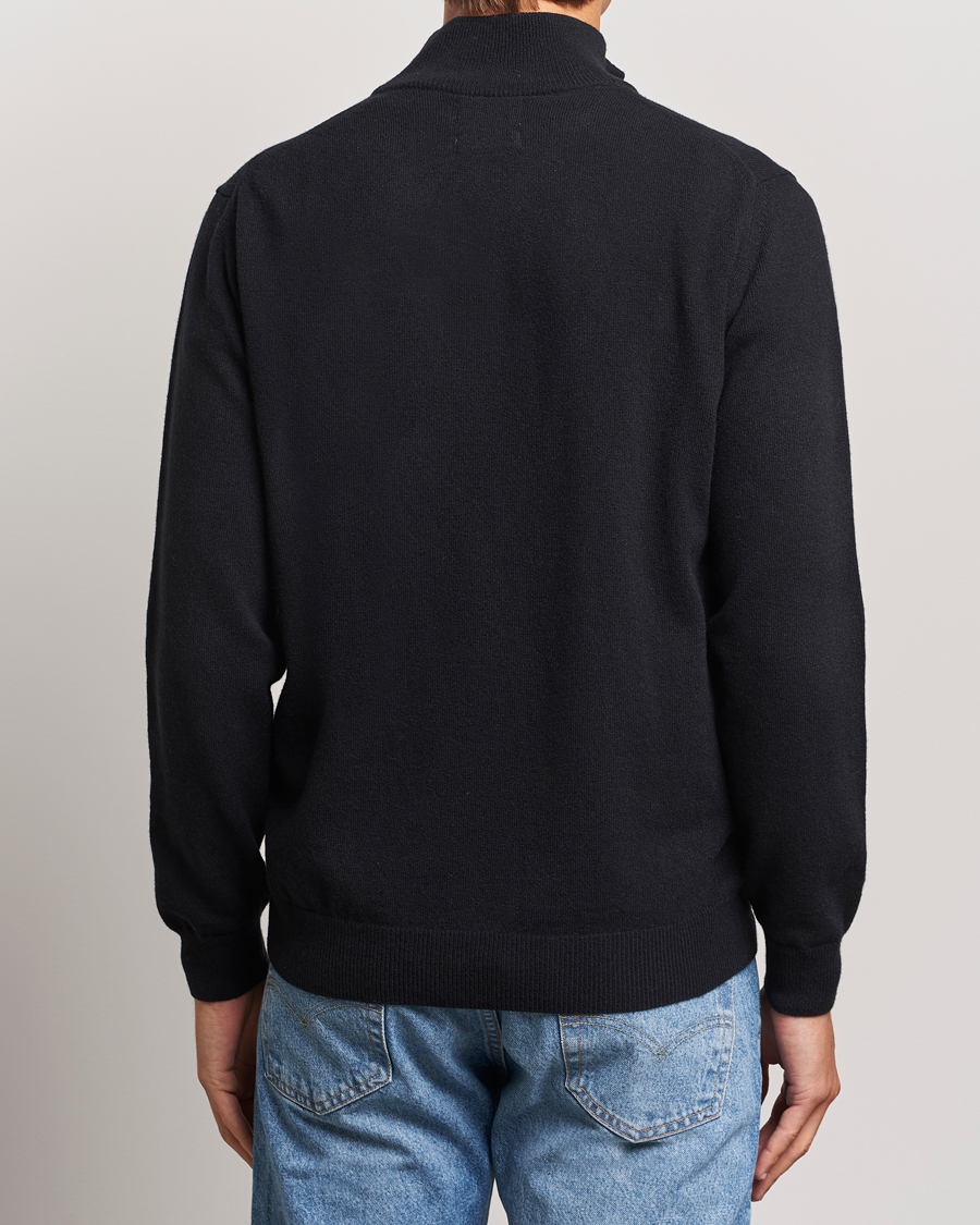 Herre | Trøjer | GANT | Lamsbwool Half Zip Black