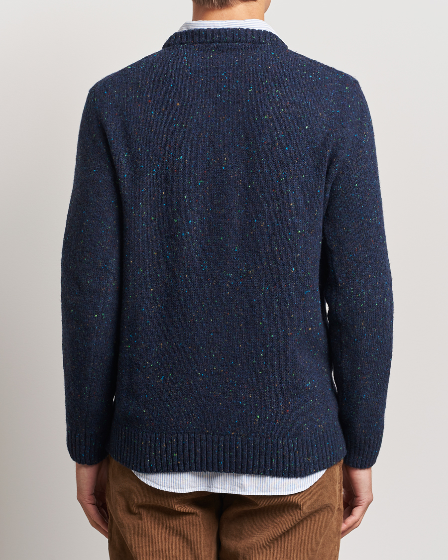 Herre | Trøjer | GANT | Neps Wool Crew Neck Evening Blue