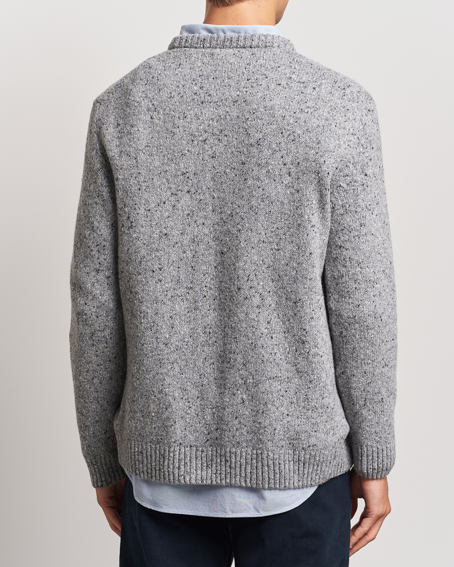 Herre | Trøjer | GANT | Neps Wool Crew Neck Grey Melange