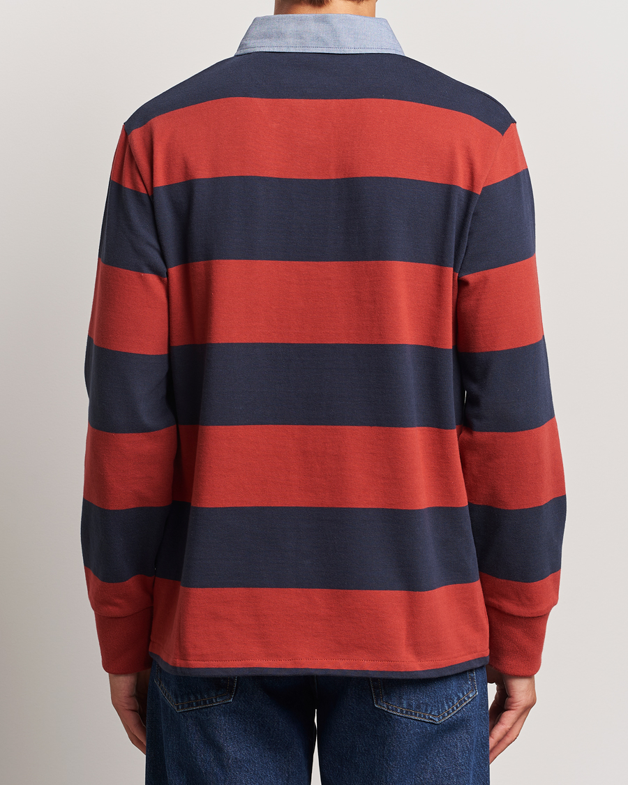 Herre | Trøjer | GANT | Original Barstriped Heavy Rugger Iron Red